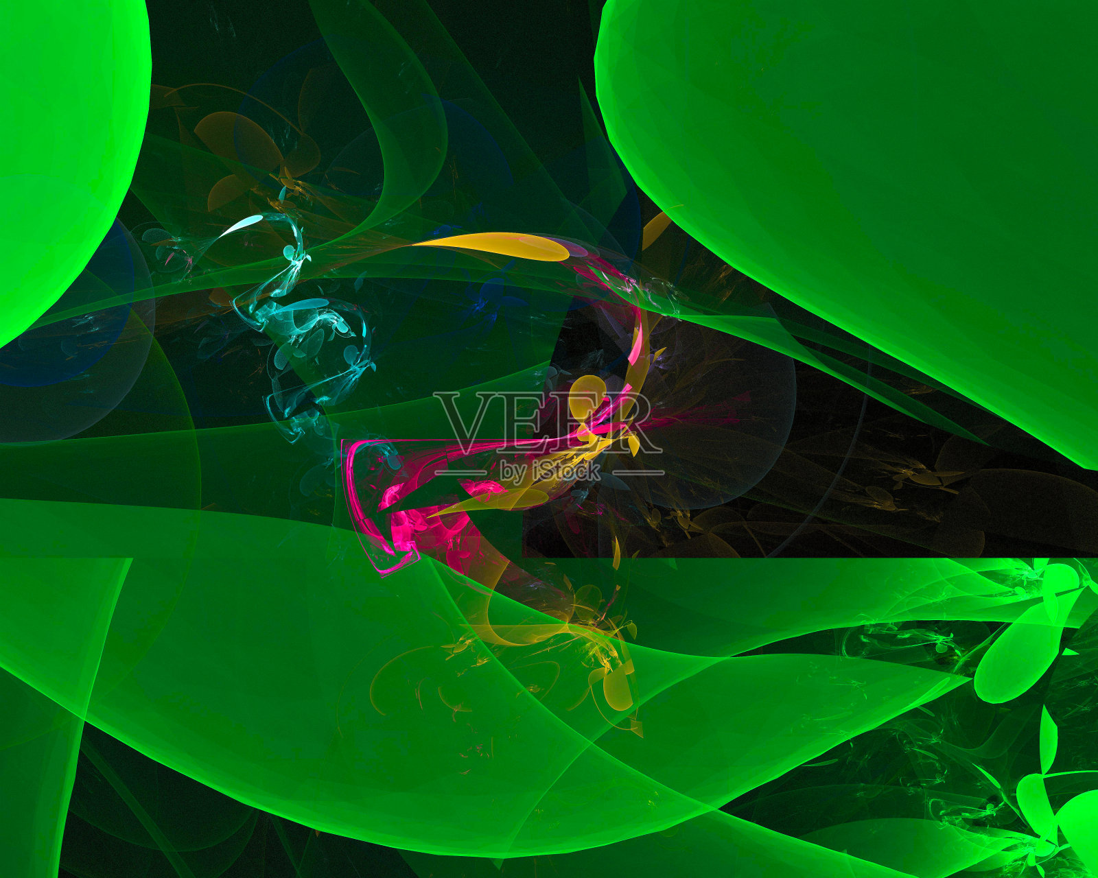 抽象数字分形，幻想设计想象力照片摄影图片