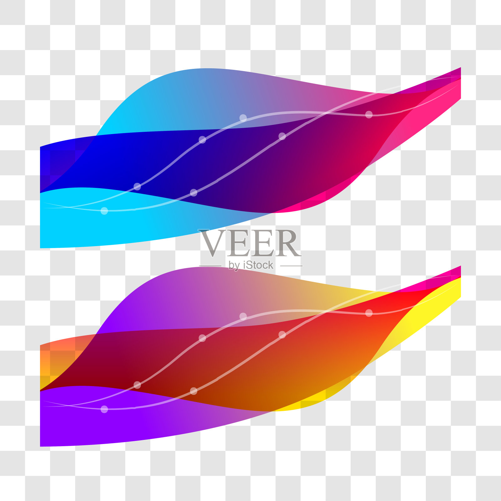 波浪元素的设计插画图片素材