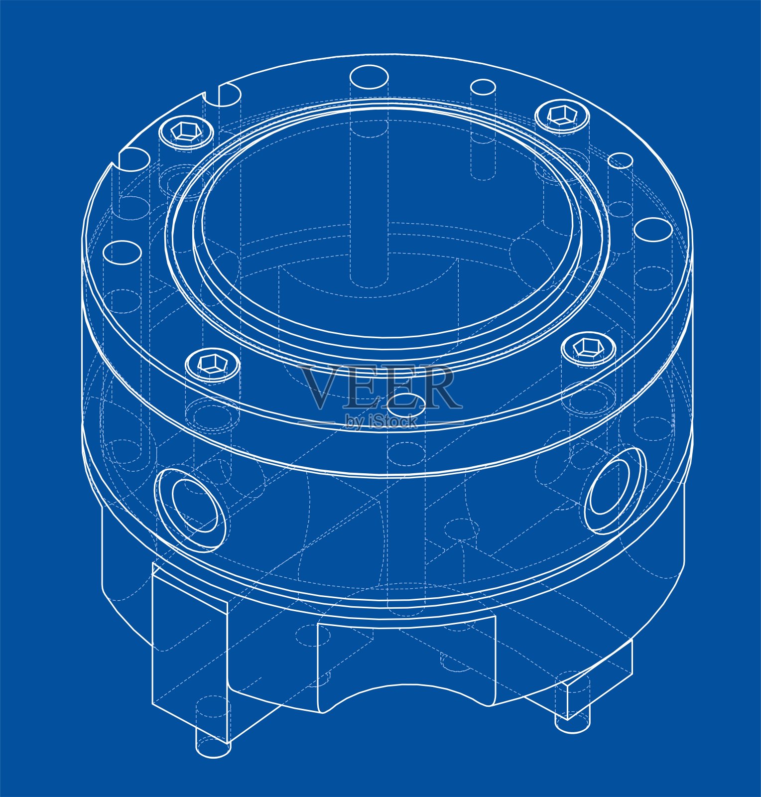 抽象的行业对象概念。向量插画图片素材