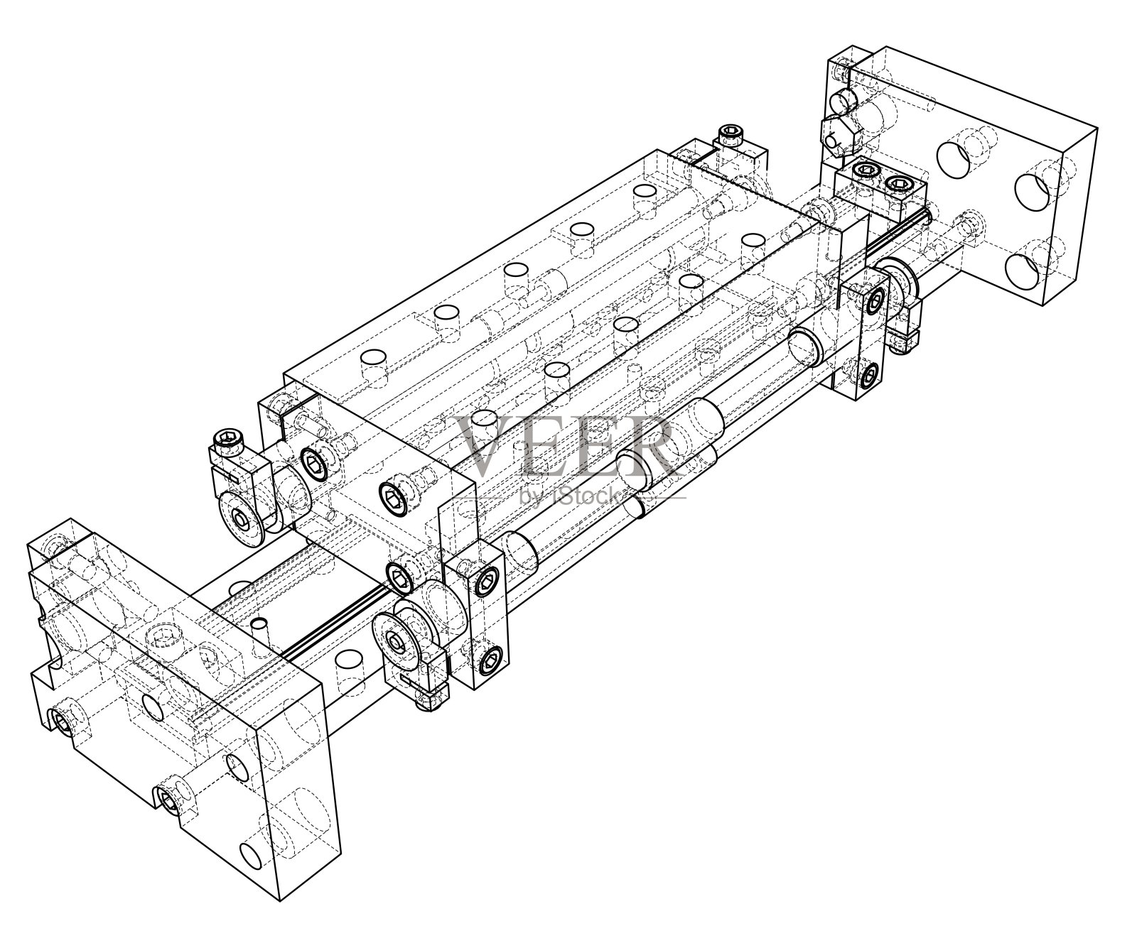 抽象的行业对象概念。向量插画图片素材