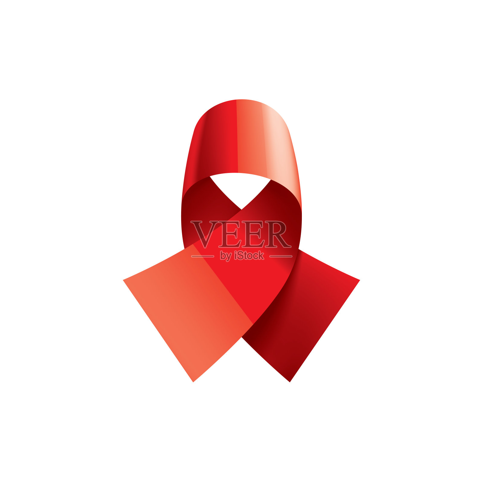 白色背景上的红色贴纸。矢量图插画图片素材