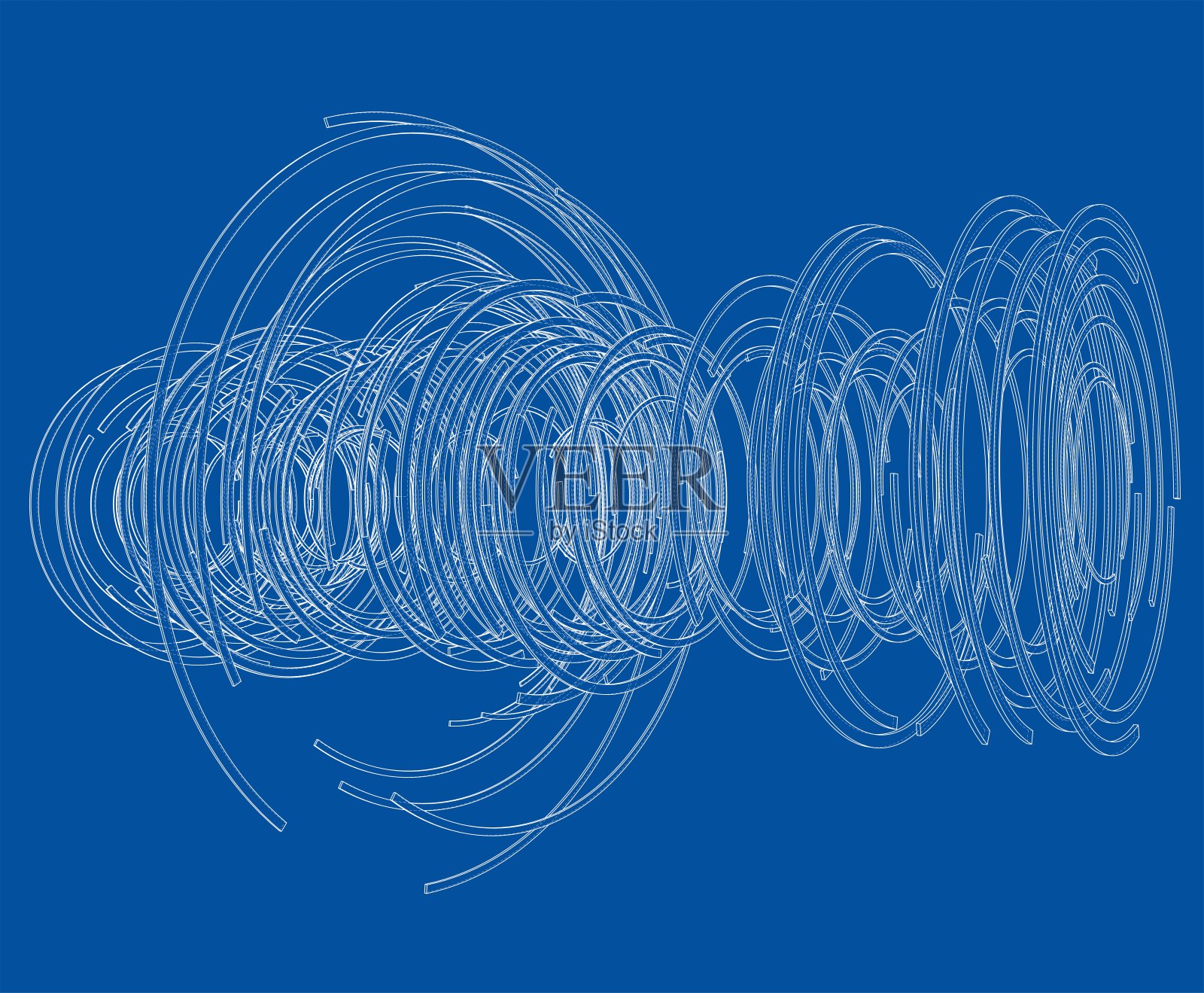 抽象的未来HUD对象。向量插画图片素材