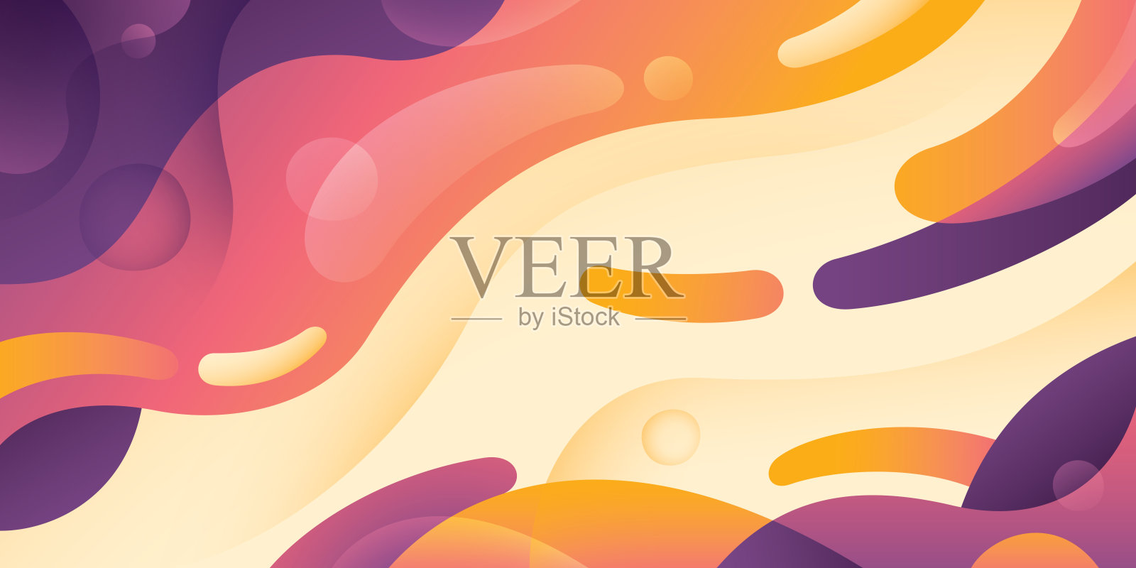 波浪式抽象。插画图片素材