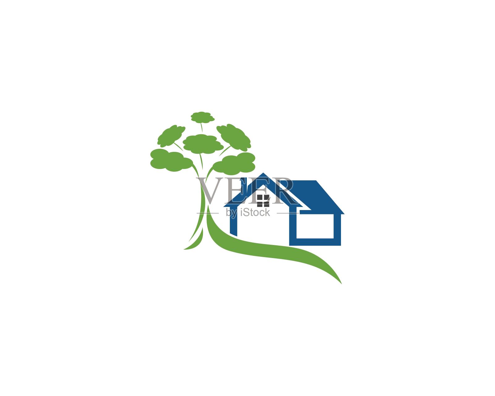 构建家园自然载体插画图片素材