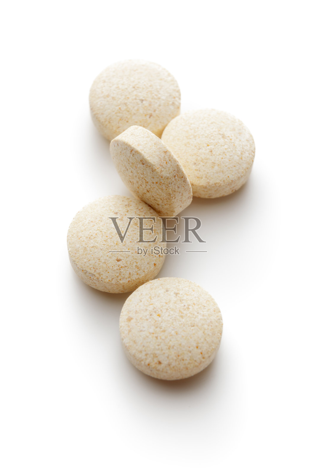 医学:在白色背景下孤立的药丸照片摄影图片