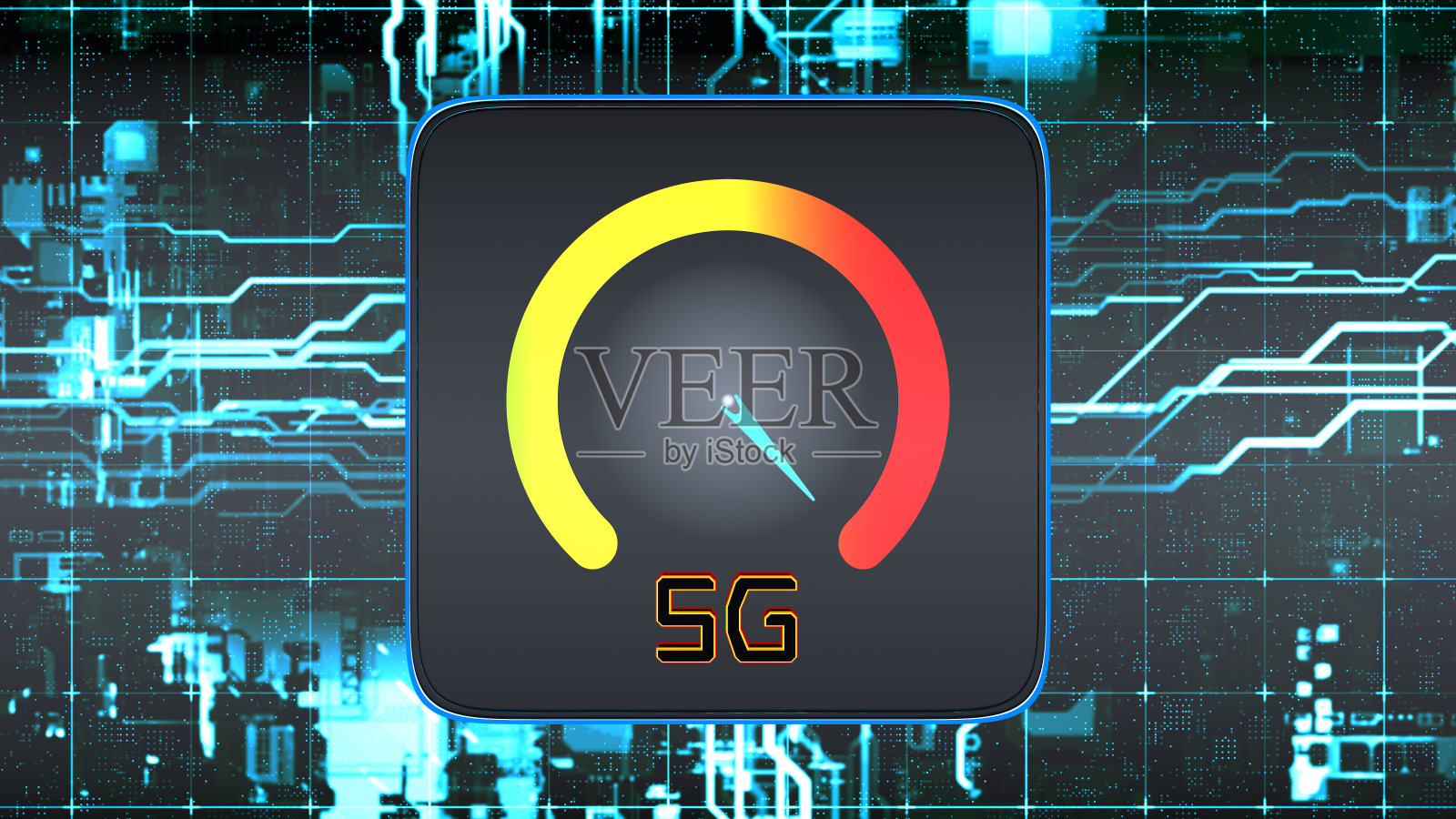 5G速度计wifi技术数字概念照片摄影图片