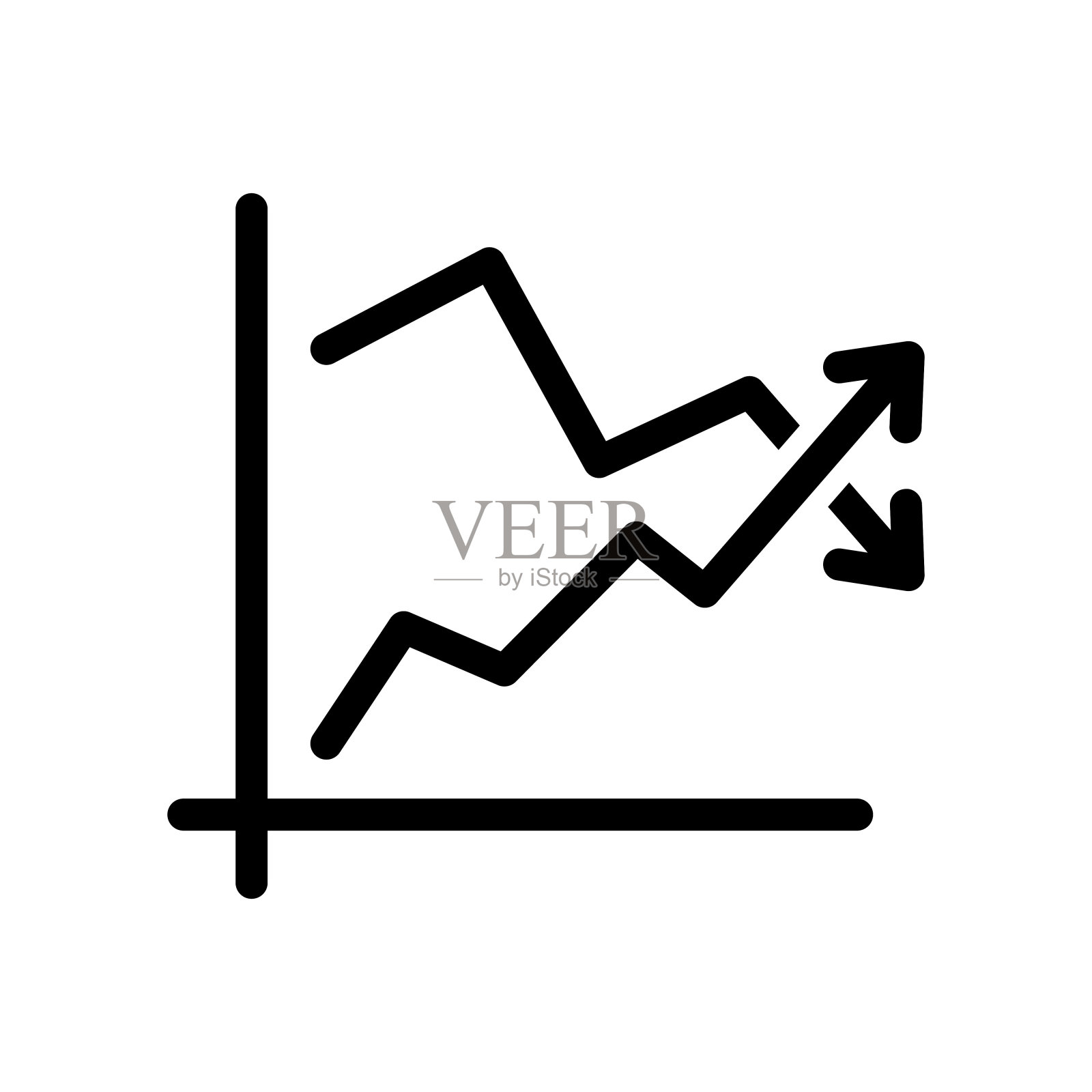 折线图图标设计元素图片