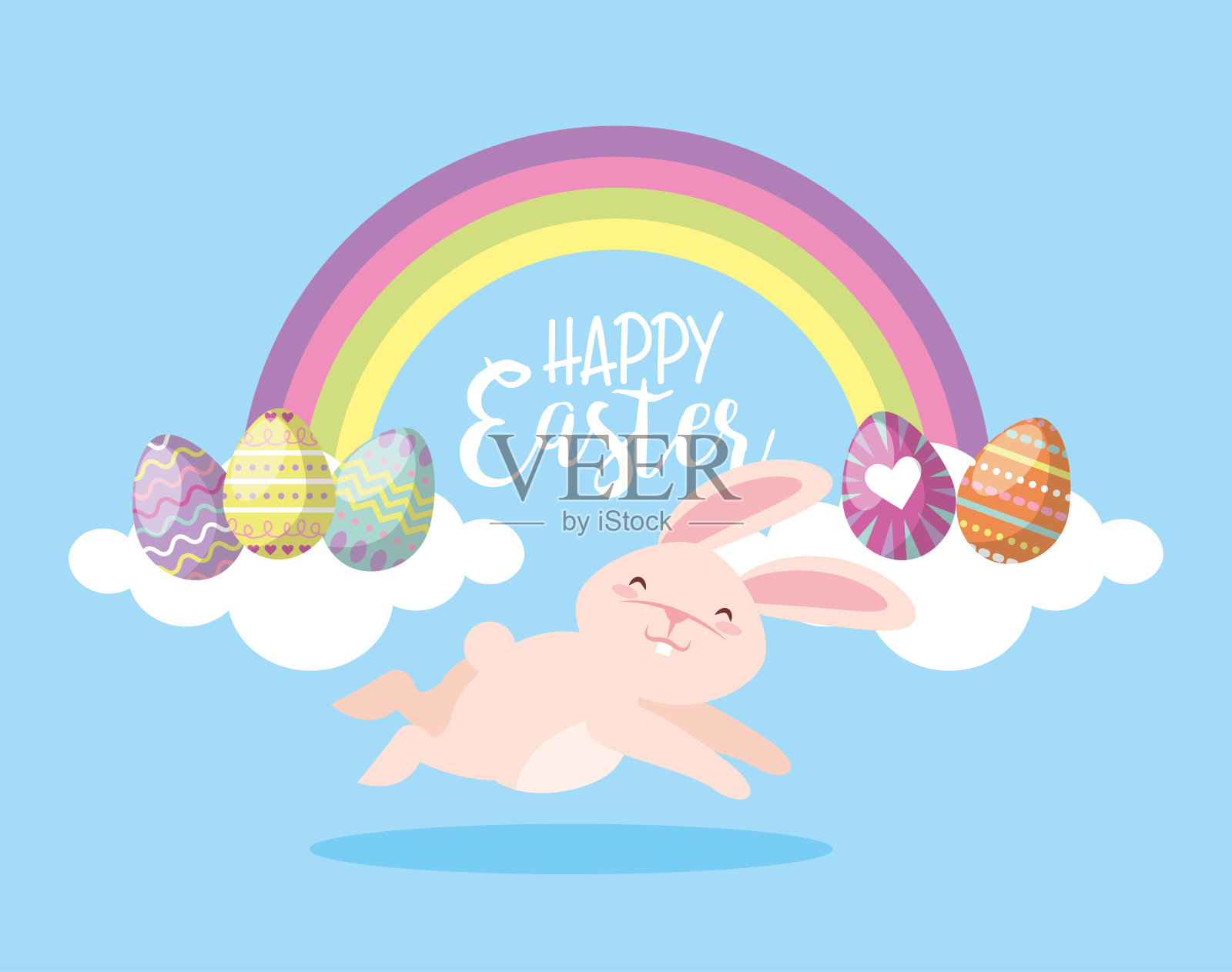 复活节快乐卡插画图片素材