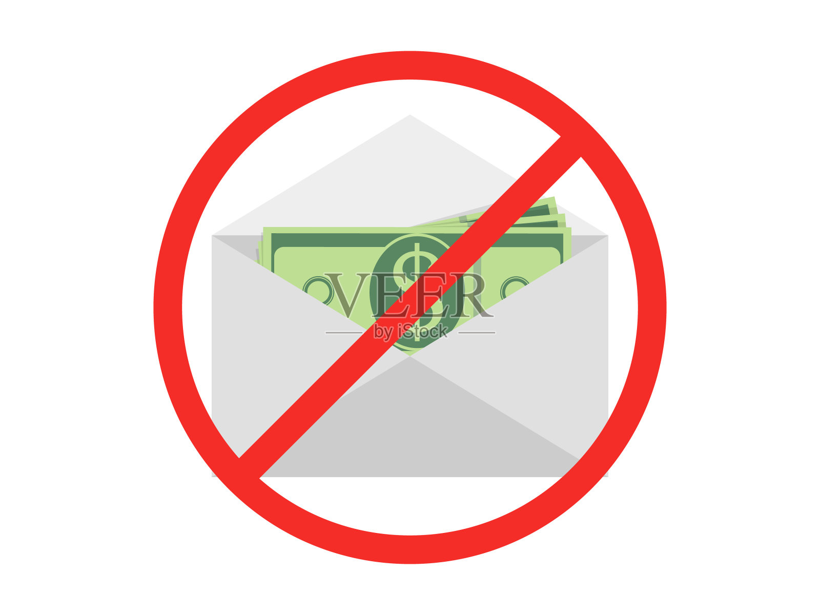 装钱的信封。没有贿赂。没有腐败。矢量插图。平面设计为企业金融营销银行广告网站概念卡通插图矢量插画图片素材