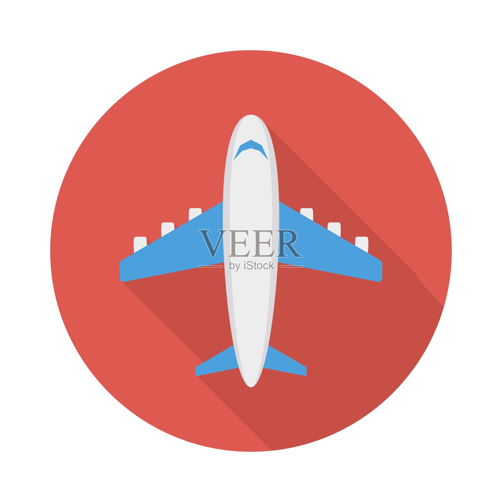 空客飞机飞行插画图片素材