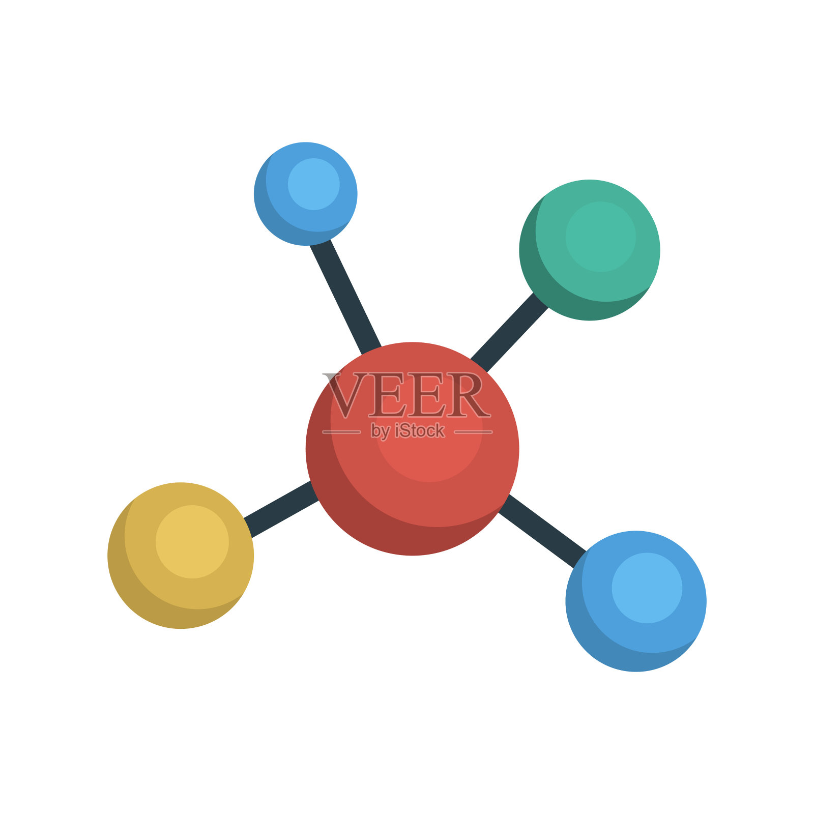 连接网络共享插画图片素材