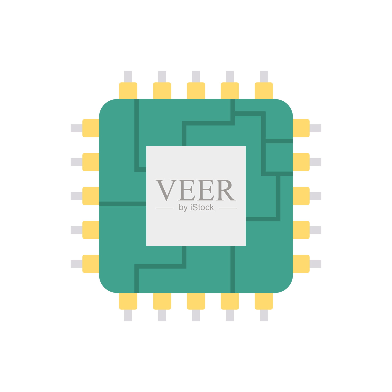 CPU处理器芯片插画图片素材