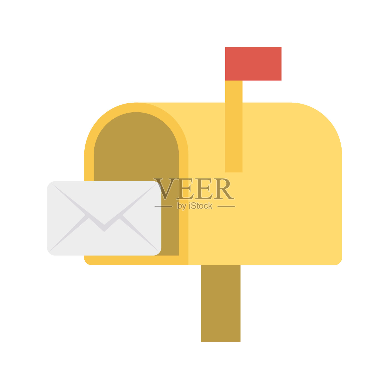 邮箱邮件后插画图片素材