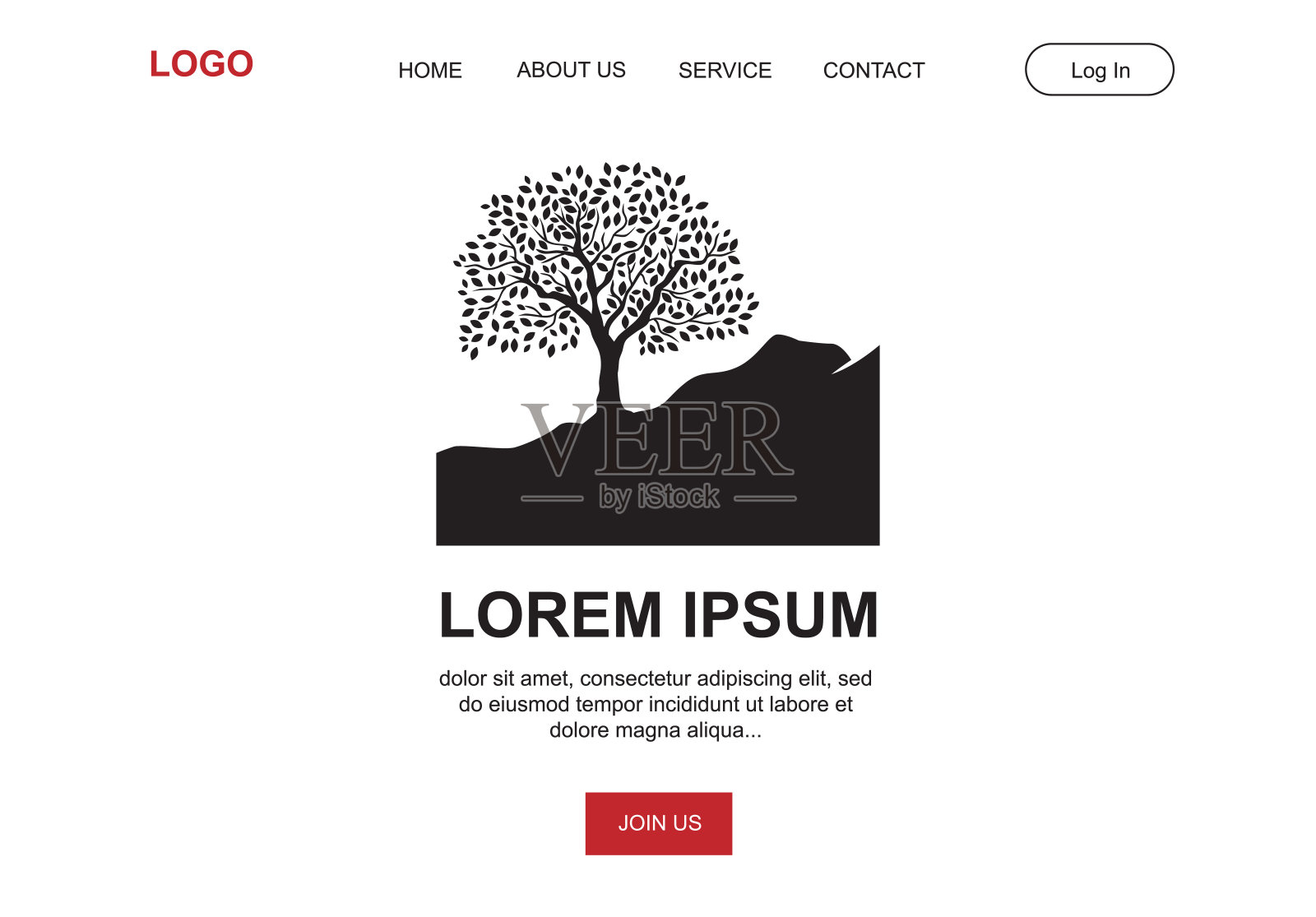 美丽的树插画图片素材