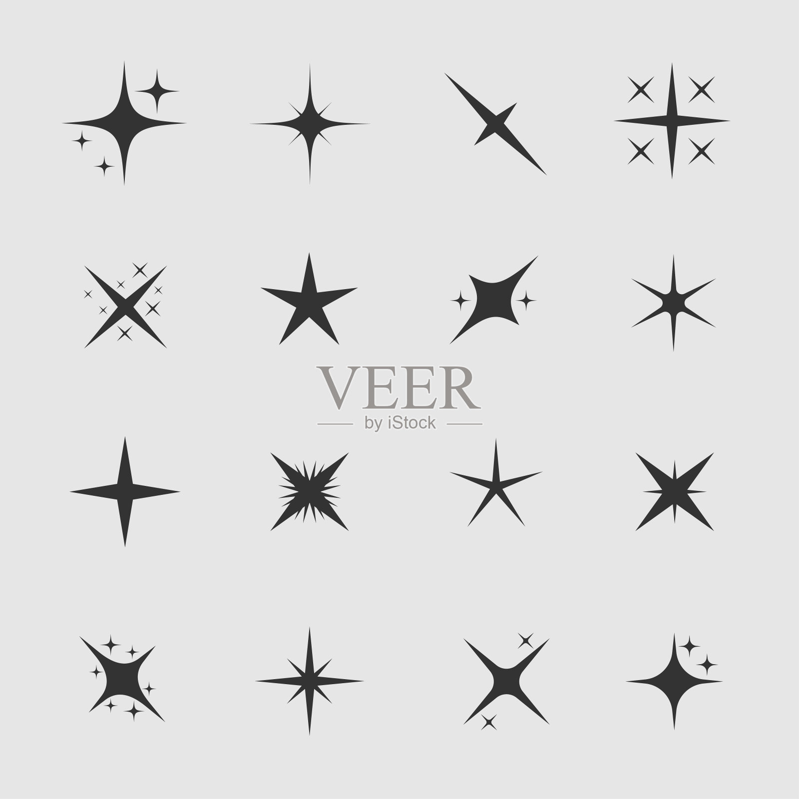 星形和星形图标图标素材