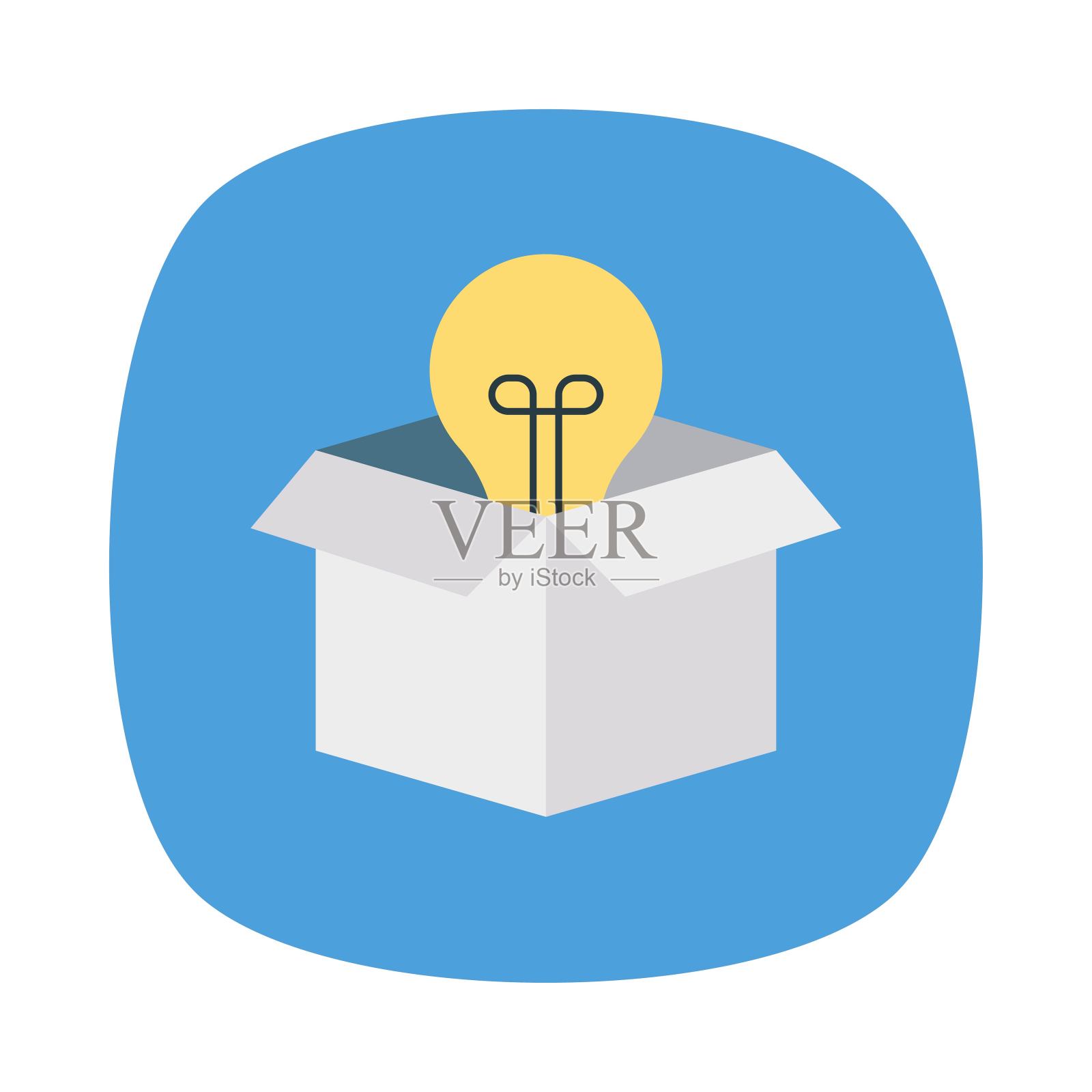 创意箱的想法插画图片素材