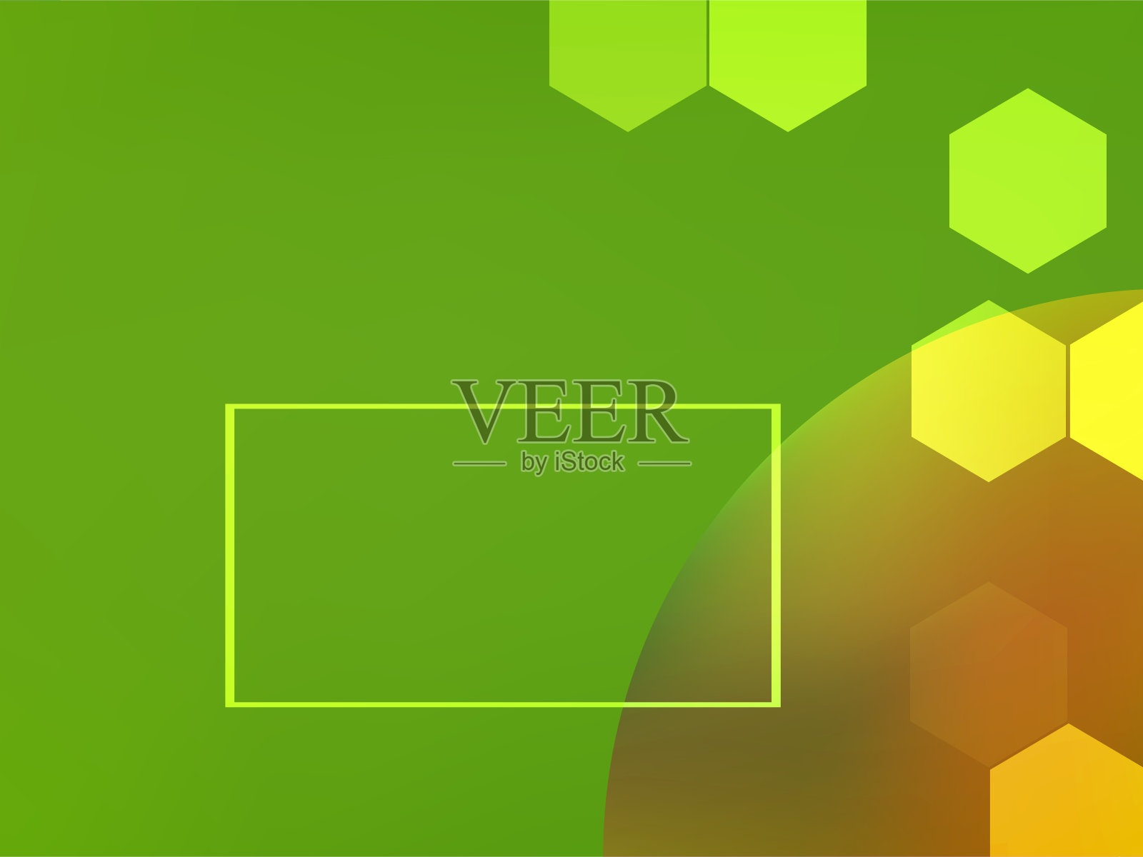 抽象的绿色几何背景。插画图片素材