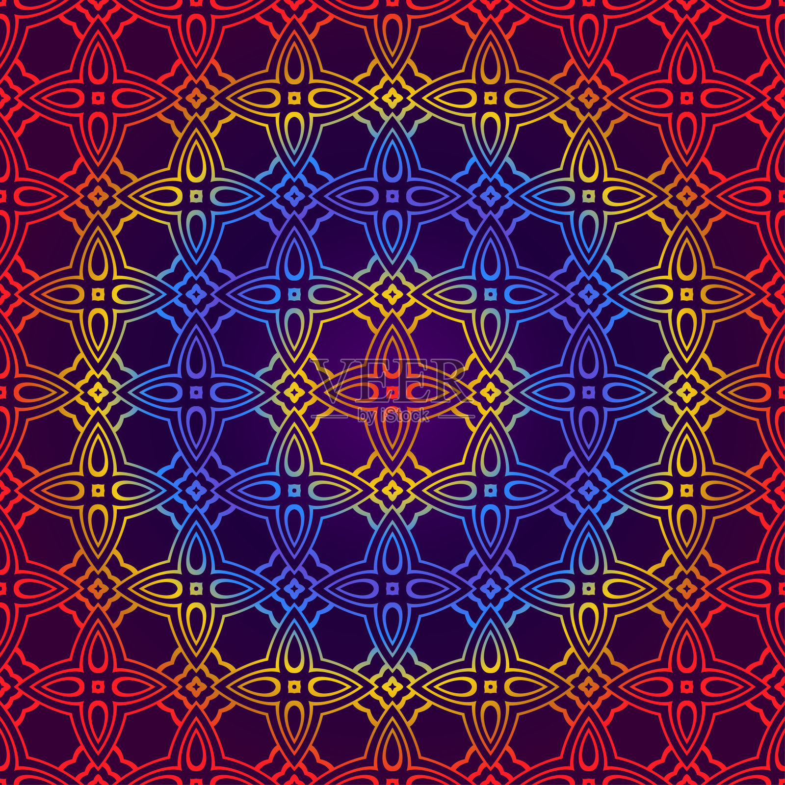 几何元素的装饰艺术图案。无缝模式。矢量插图。印刷，展示，纺织工业设计插画图片素材