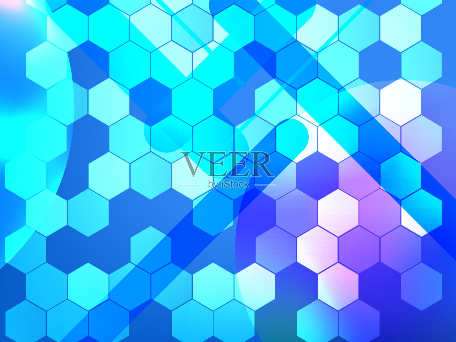 蓝色几何抽象背景插画图片素材