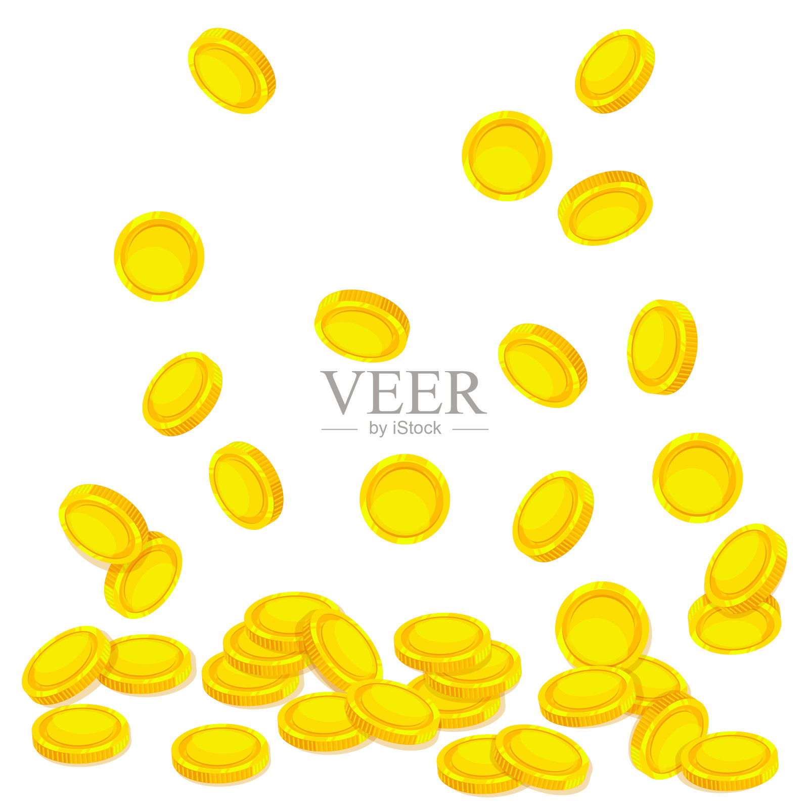 硬币下降插画图片素材