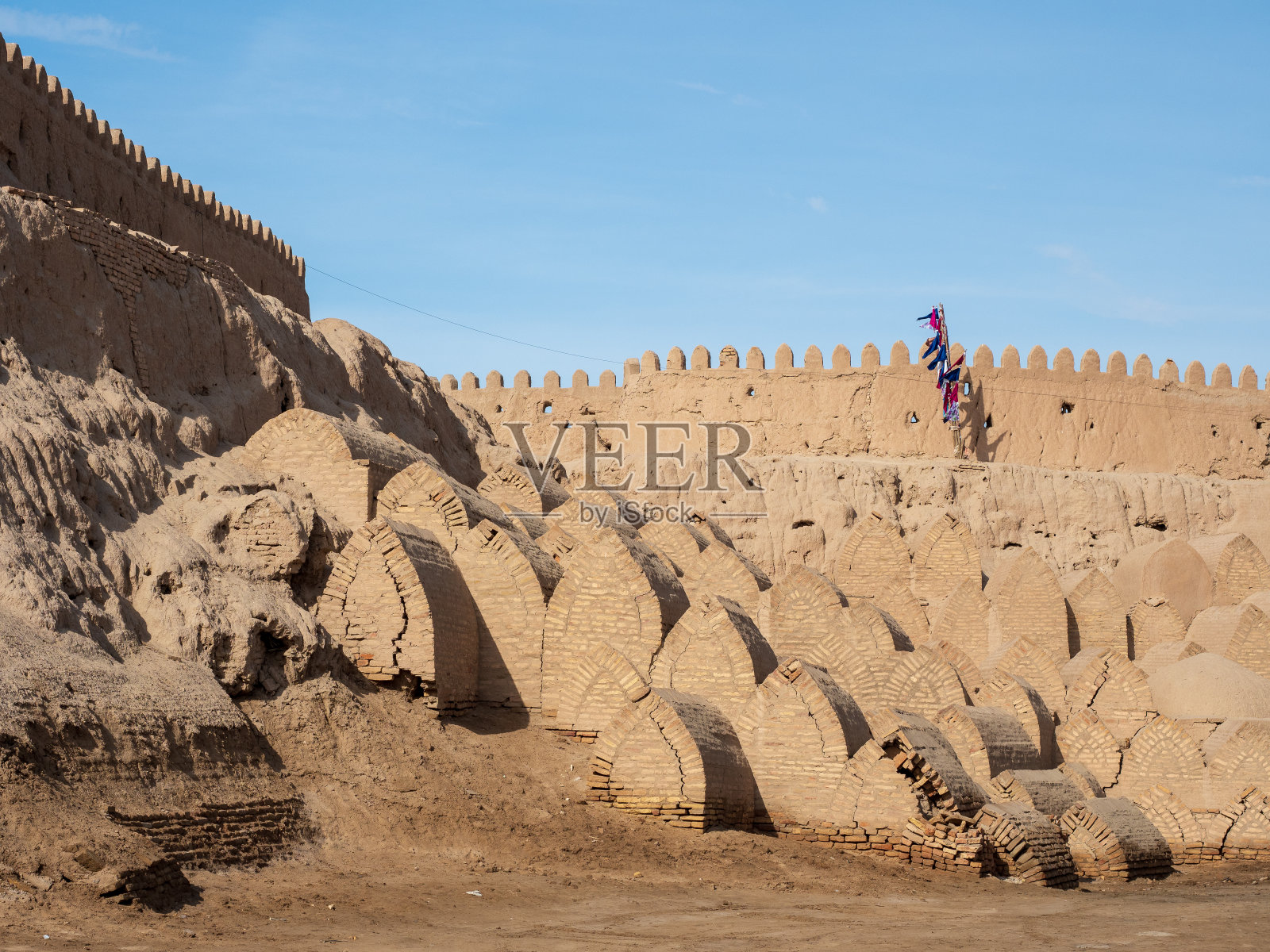 乌兹别克斯坦希瓦伊昌卡拉的风景。照片摄影图片