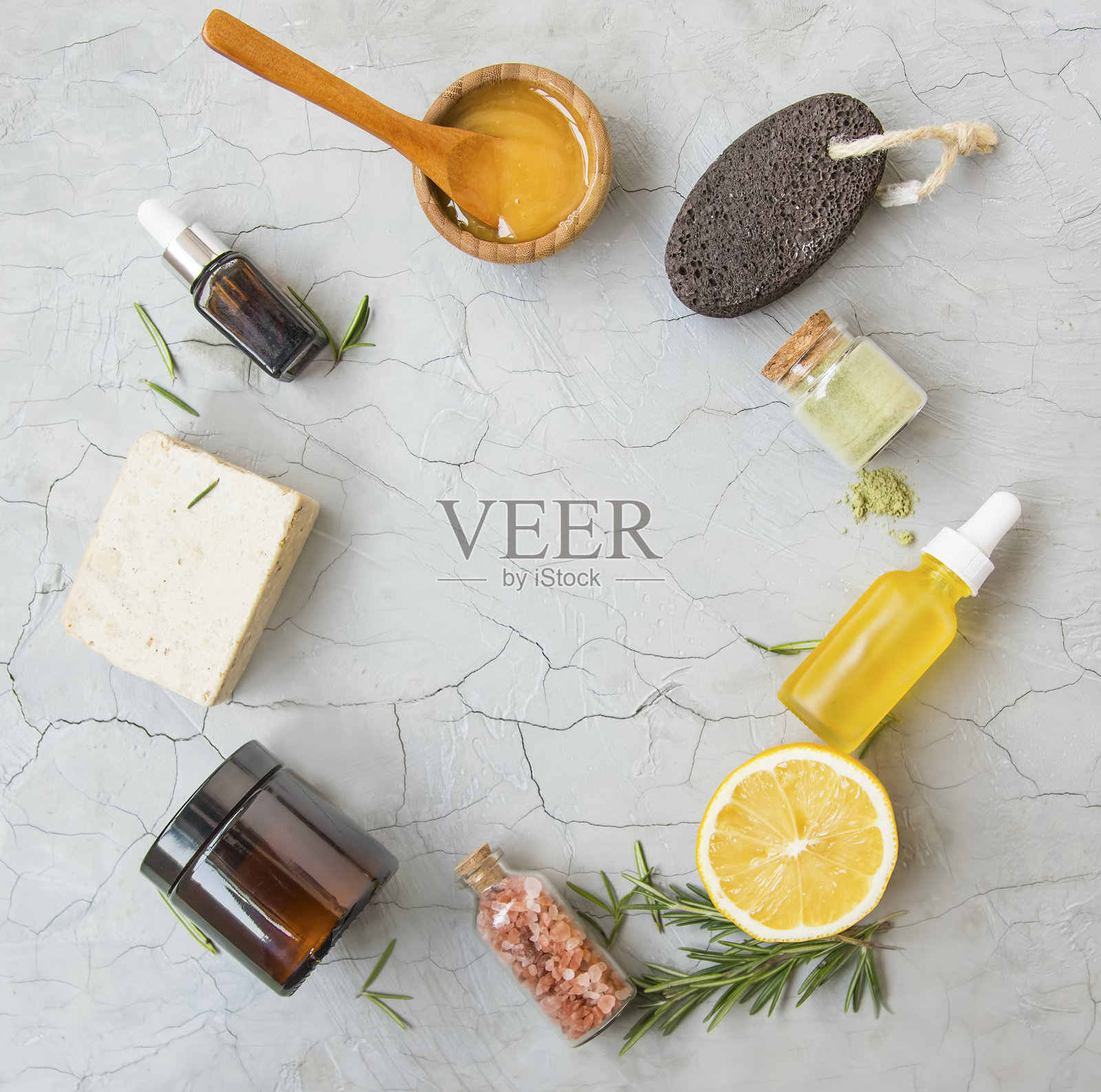 天然有机spa成分，天然美容护理照片摄影图片