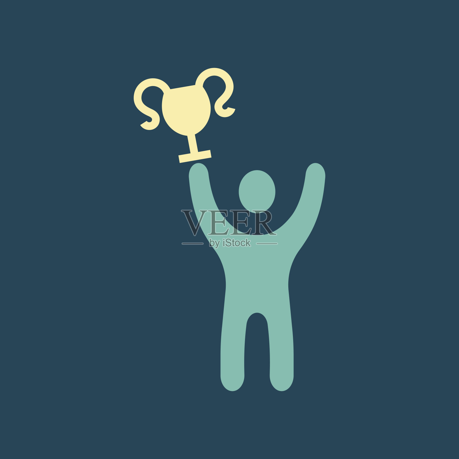 拿着杯子的男人插画图片素材