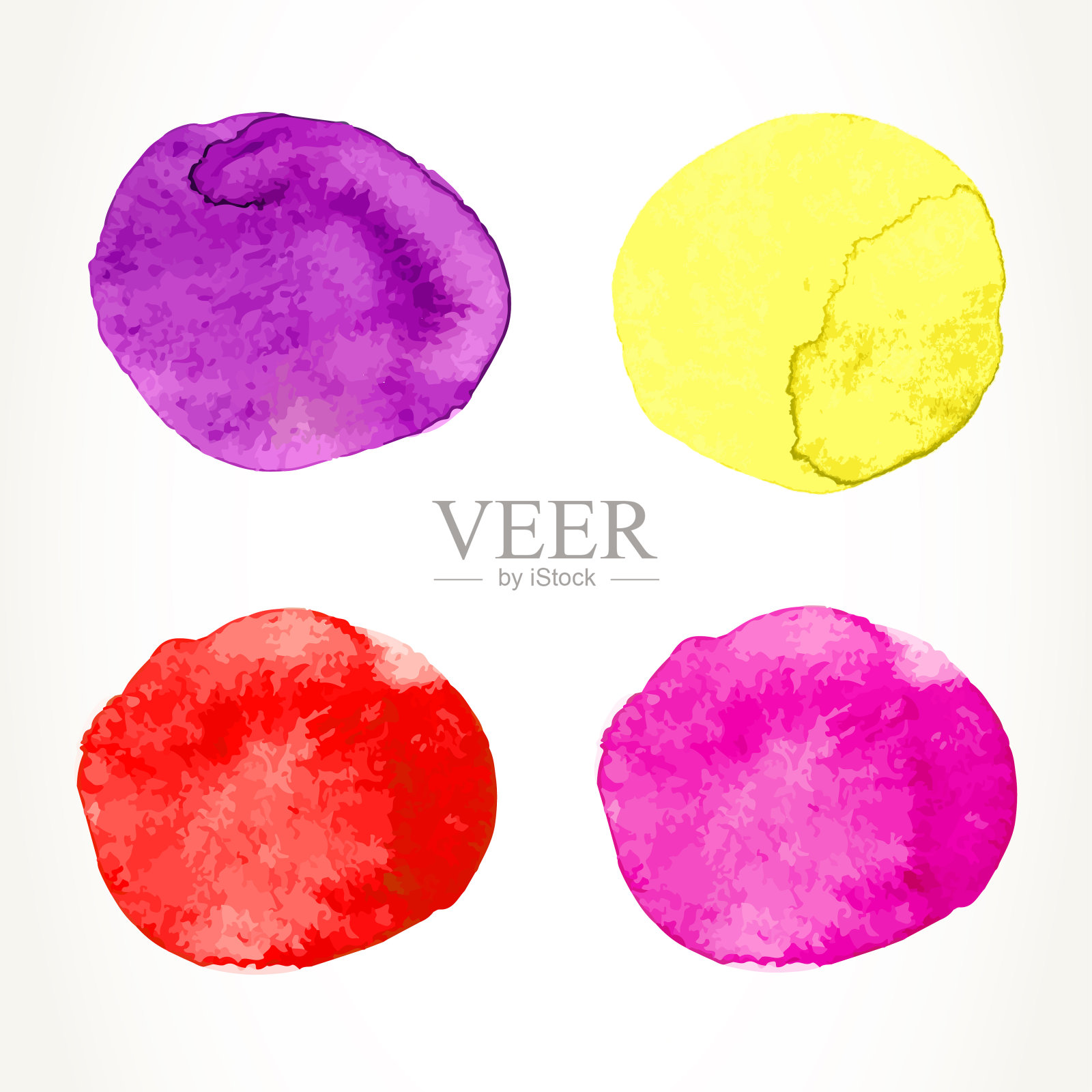 水彩圈插画图片素材