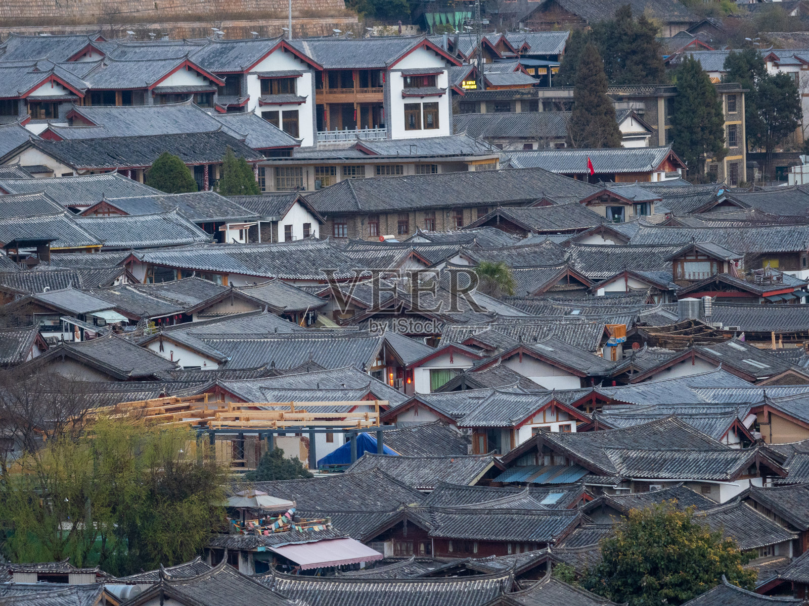 中国云南丽江古城丽江景观。照片摄影图片