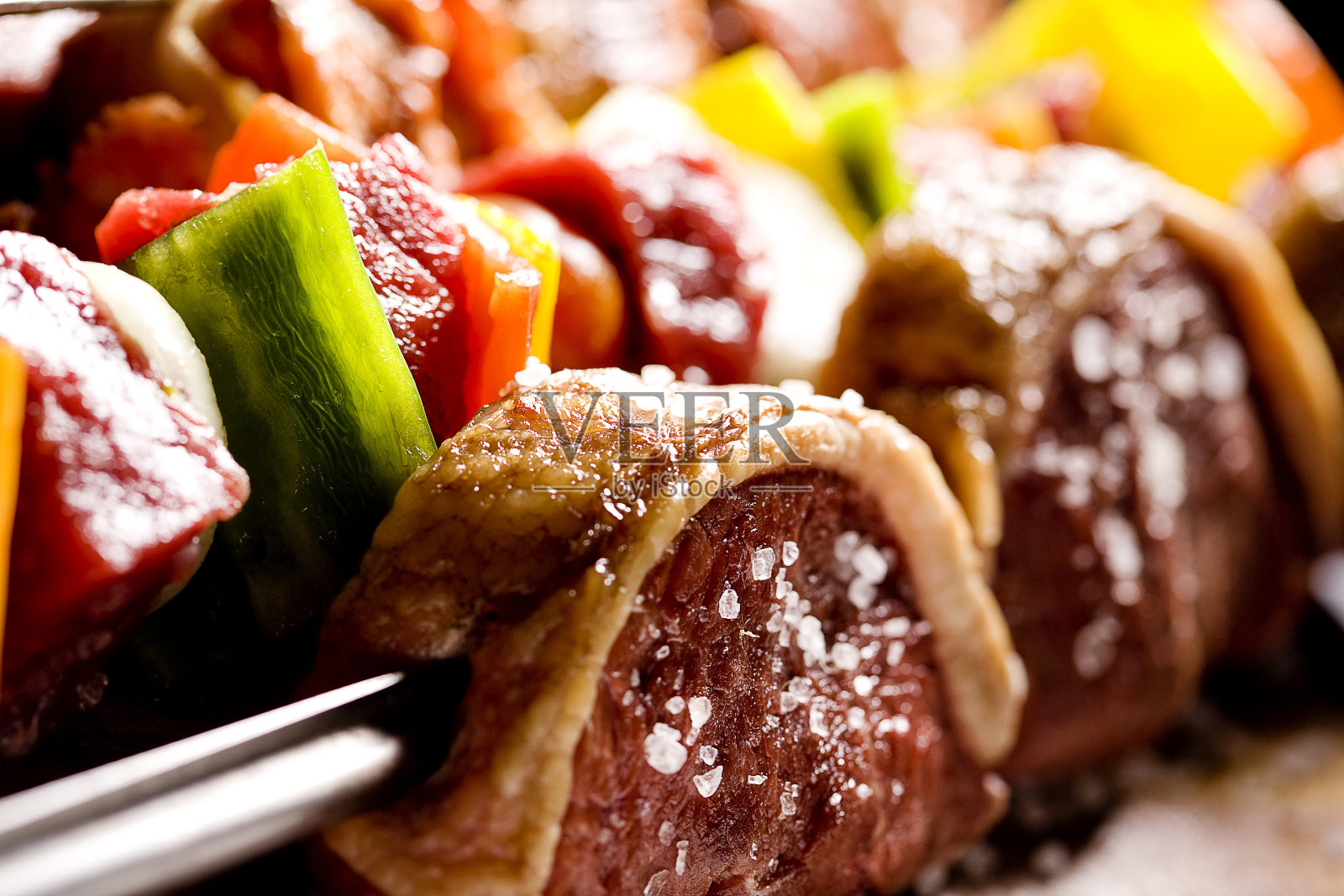 皮坎哈烧烤埃斯佩托式加乌乔肉牛照片摄影图片