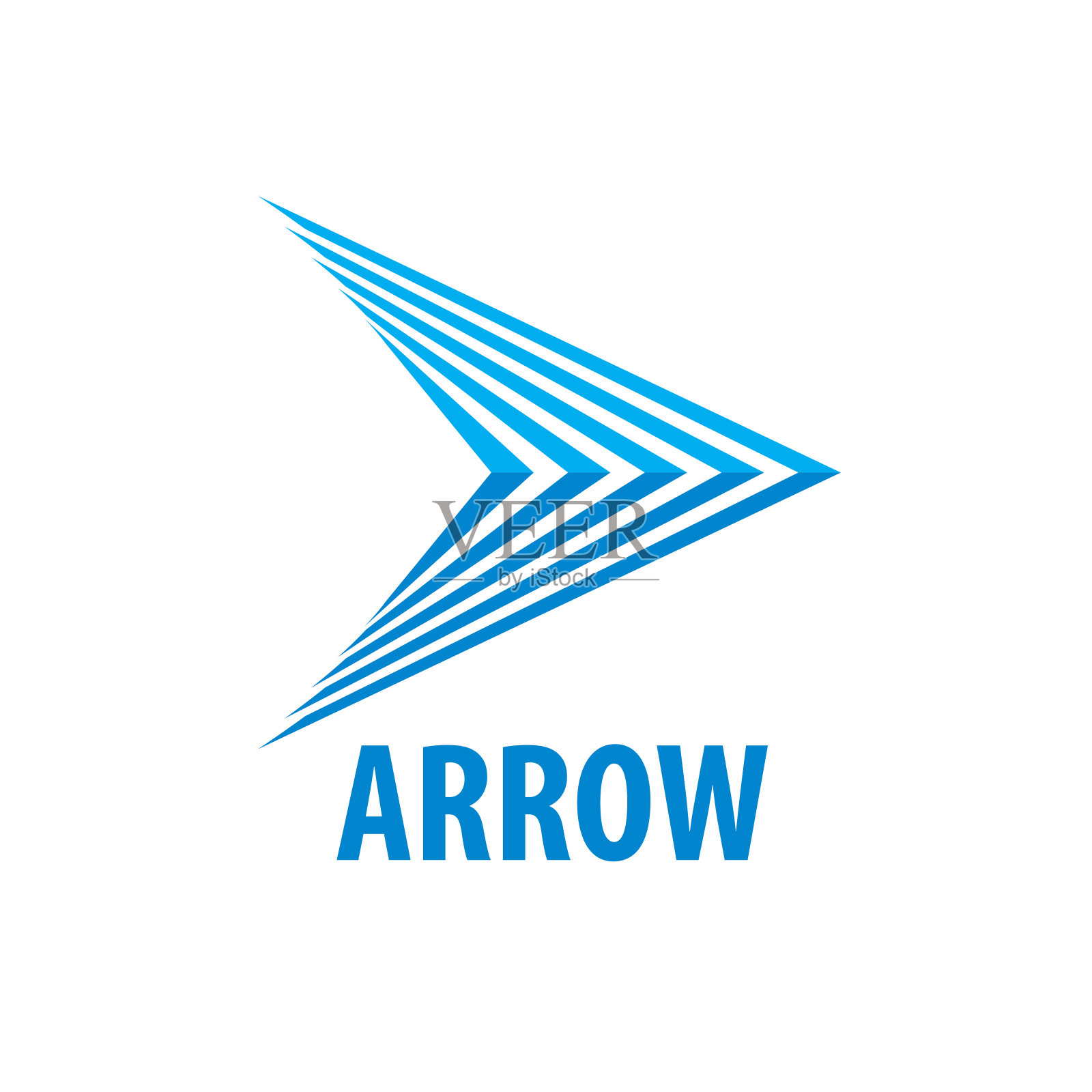 抽象的带有箭头的企业标志图标设计模板插画图片素材