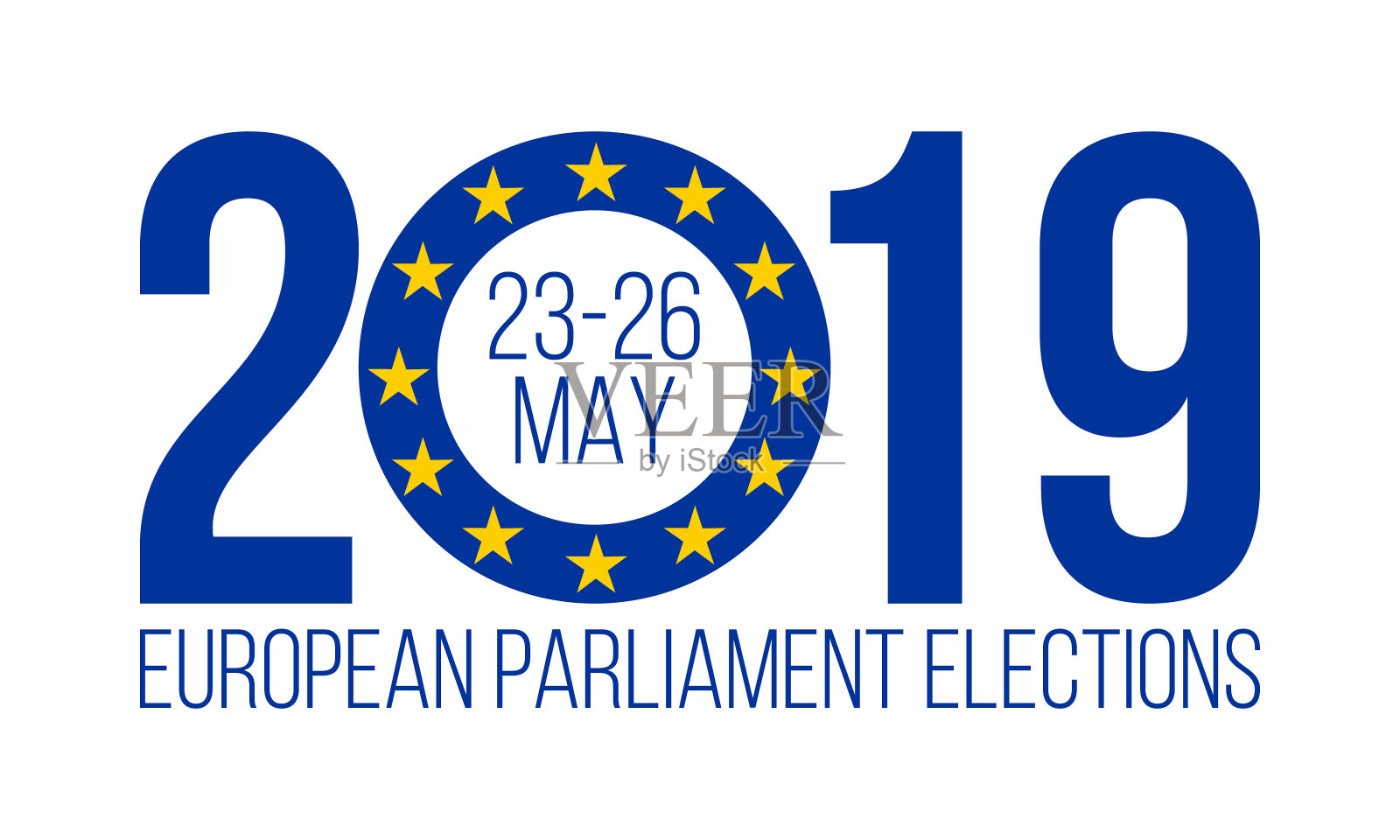 欧洲选举2019年5月23日至26日矢量海报插画图片素材