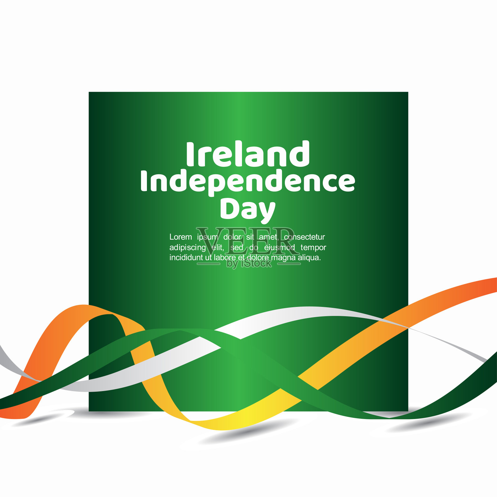 爱尔兰独立日矢量模板设计插图插画图片素材