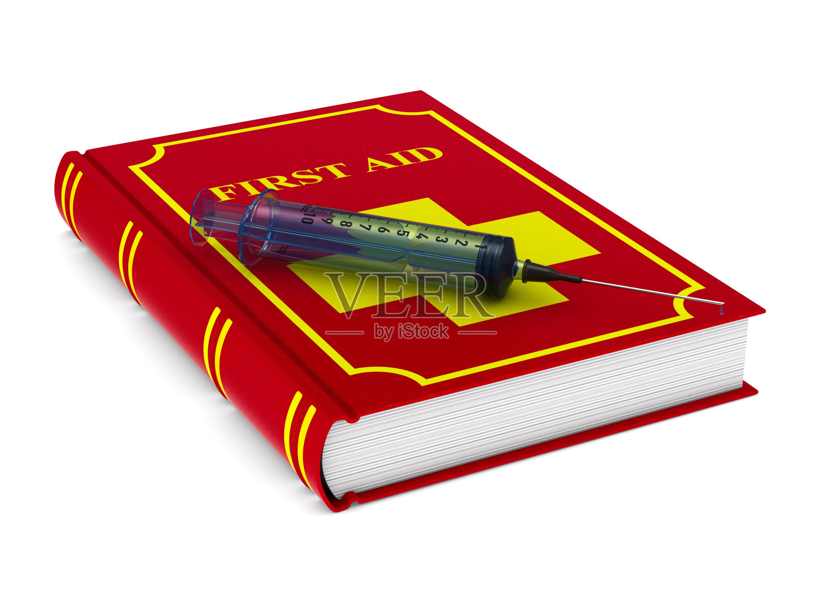 急救书的白色背景。孤立的3 d演示照片摄影图片