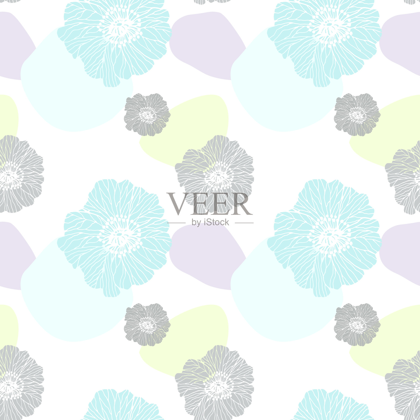 带有斑点的抽象无缝模式。插画图片素材