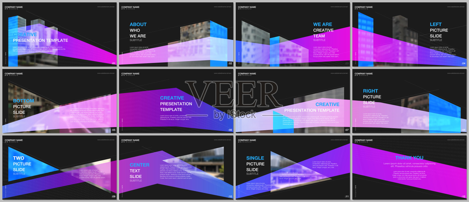 演示设计，组合向量模板与架构设计。抽象的现代建筑背景。多用途模板演示幻灯片，传单传单，小册子封面，报告插画图片素材