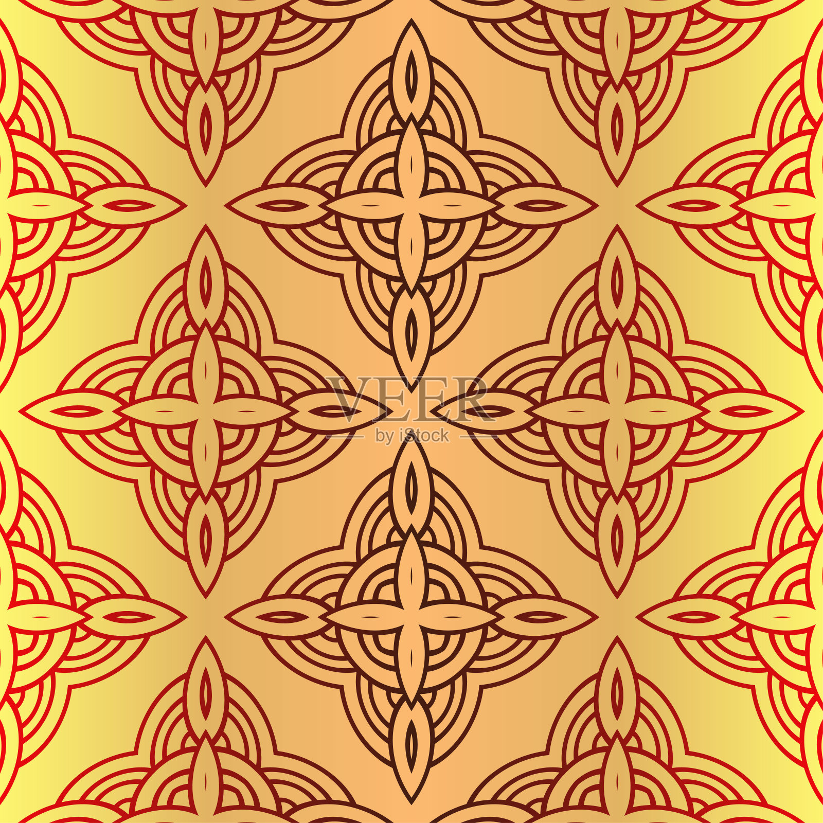 几何元素的装饰艺术图案。无缝模式。矢量插图。印刷，展示，纺织工业设计插画图片素材