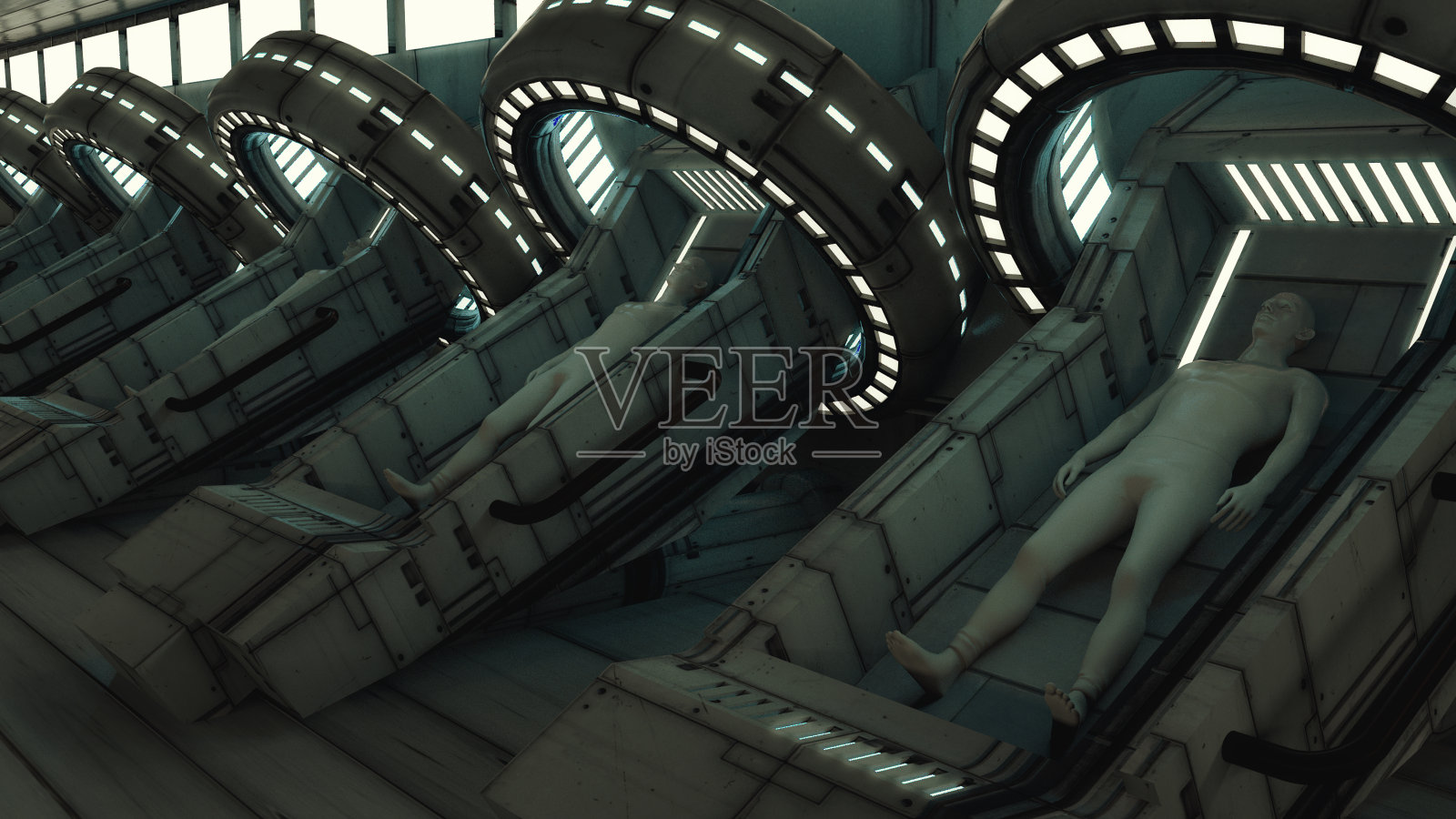 3 d渲染。克隆人类的数据照片摄影图片