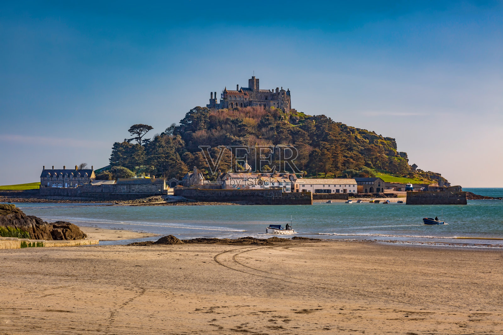 英格兰南部的圣迈克尔山照片摄影图片