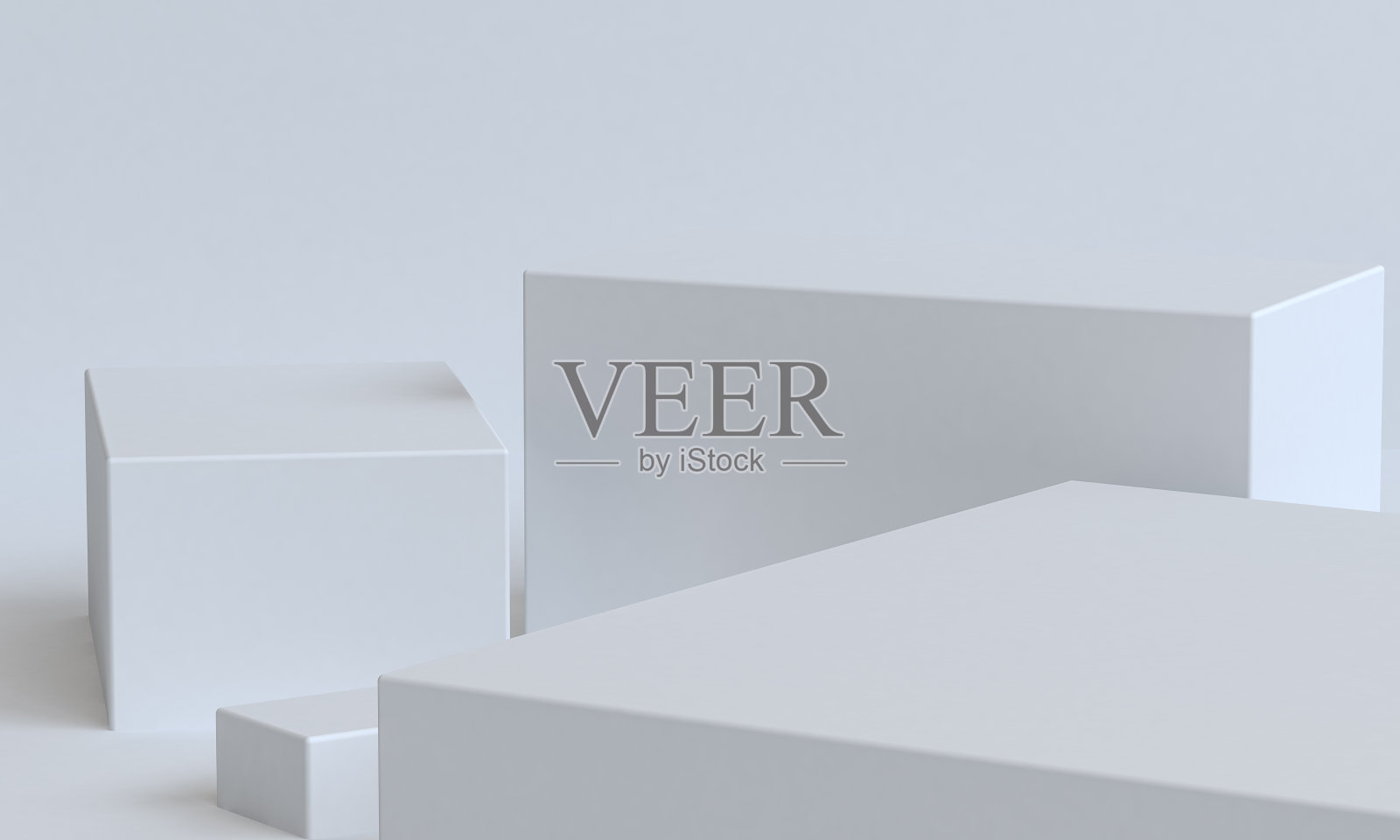 极简抽象的背景，原始的几何图形，柔和的颜色，3D渲染，广告产品的讲台照片摄影图片