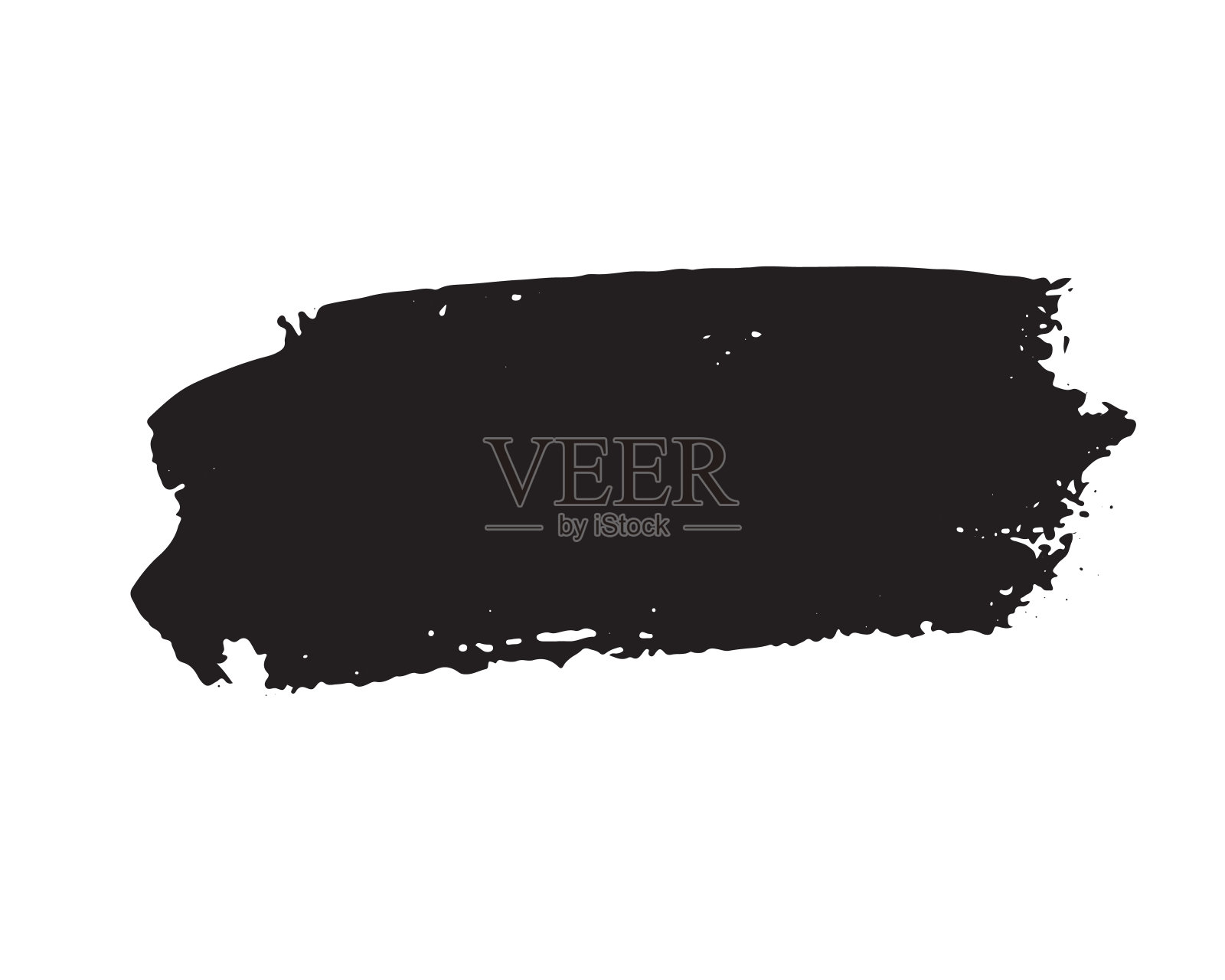 画笔笔触设置手绘垃圾纹理矢量插图隔离在白色背景上设计元素图片