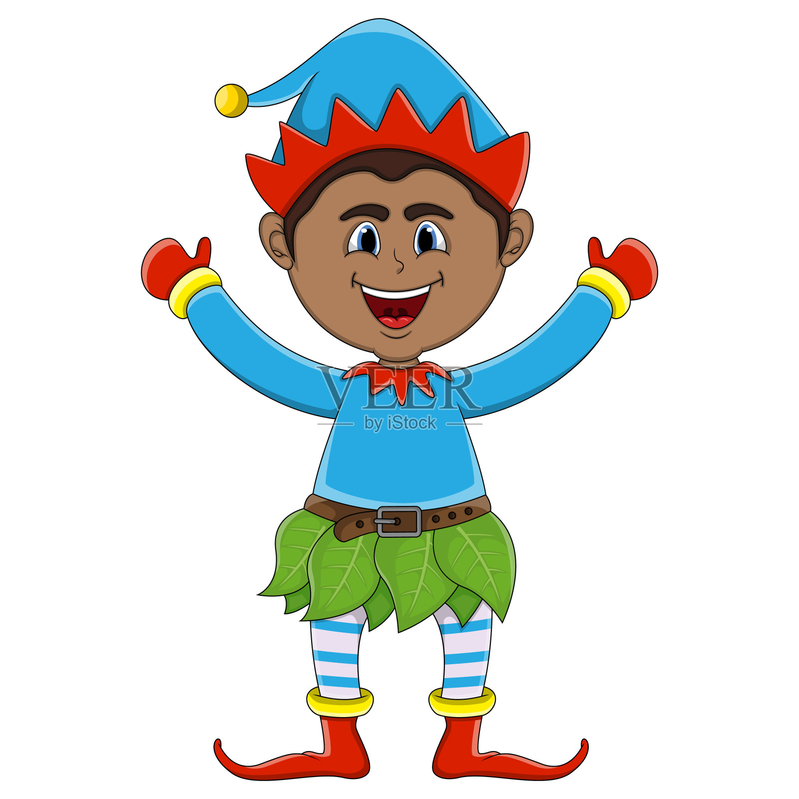 圣诞精灵卡通设计元素图片