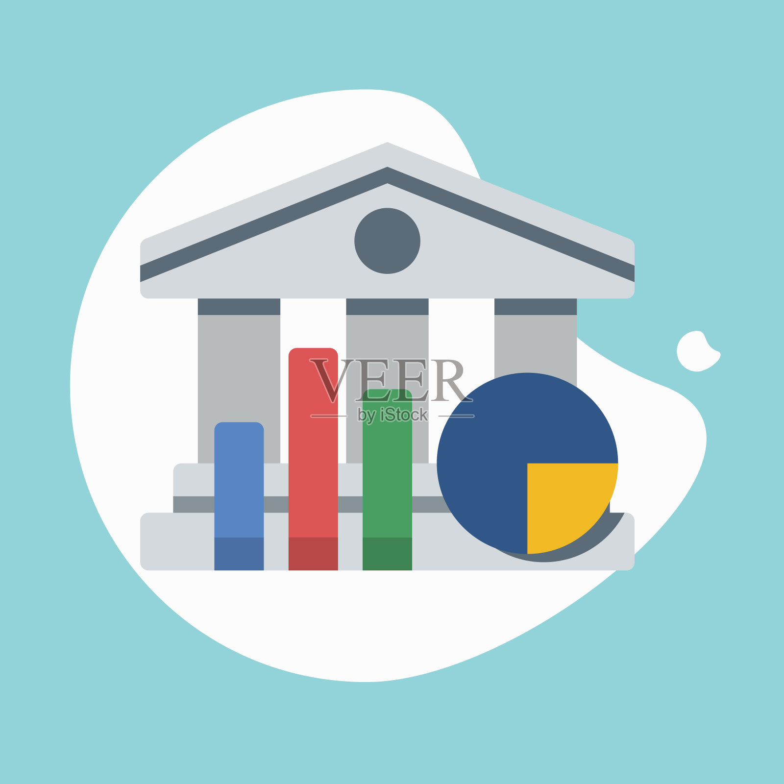 银行安全解决方案摘要，货币与金融，资本增长，金融投资概念，金融增长-插图插画图片素材