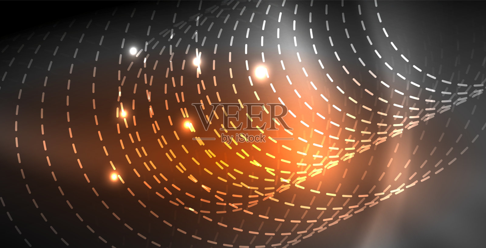 闪亮的霓虹灯与抽象的线条，现代的背景插画图片素材