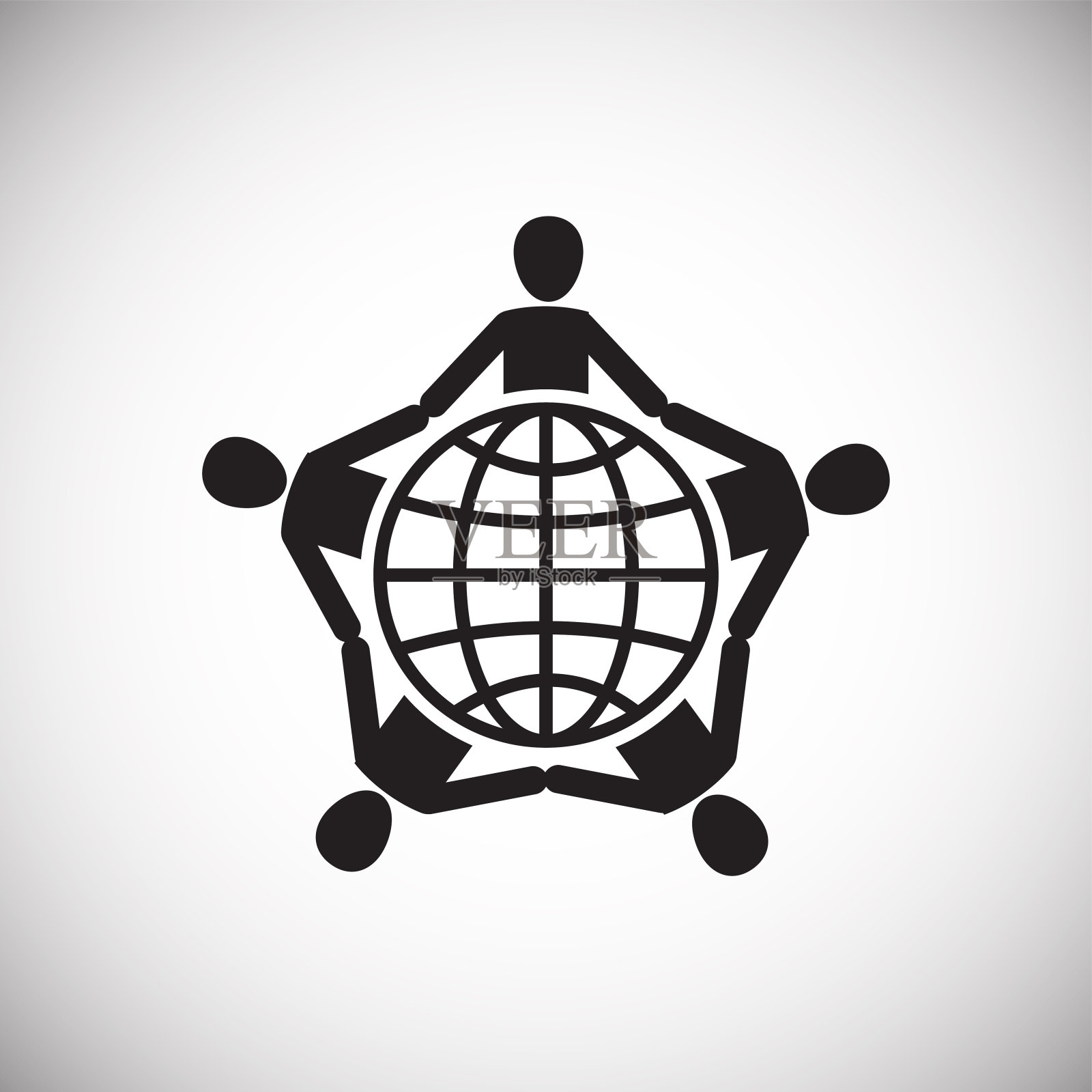 和平图标的背景为图形和网页设计。简单的矢量信号。网站按钮或手机应用的互联网概念符号。插画图片素材