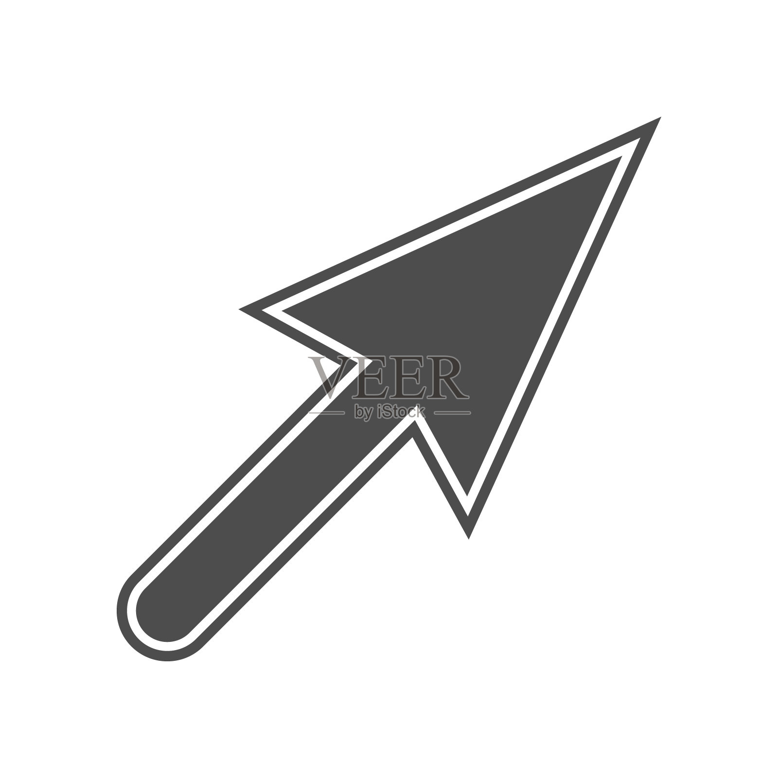 光标在浏览器图标上。极简元素的移动概念和web应用图标。字形，平面图标用于网站设计和开发，应用程序开发图标素材