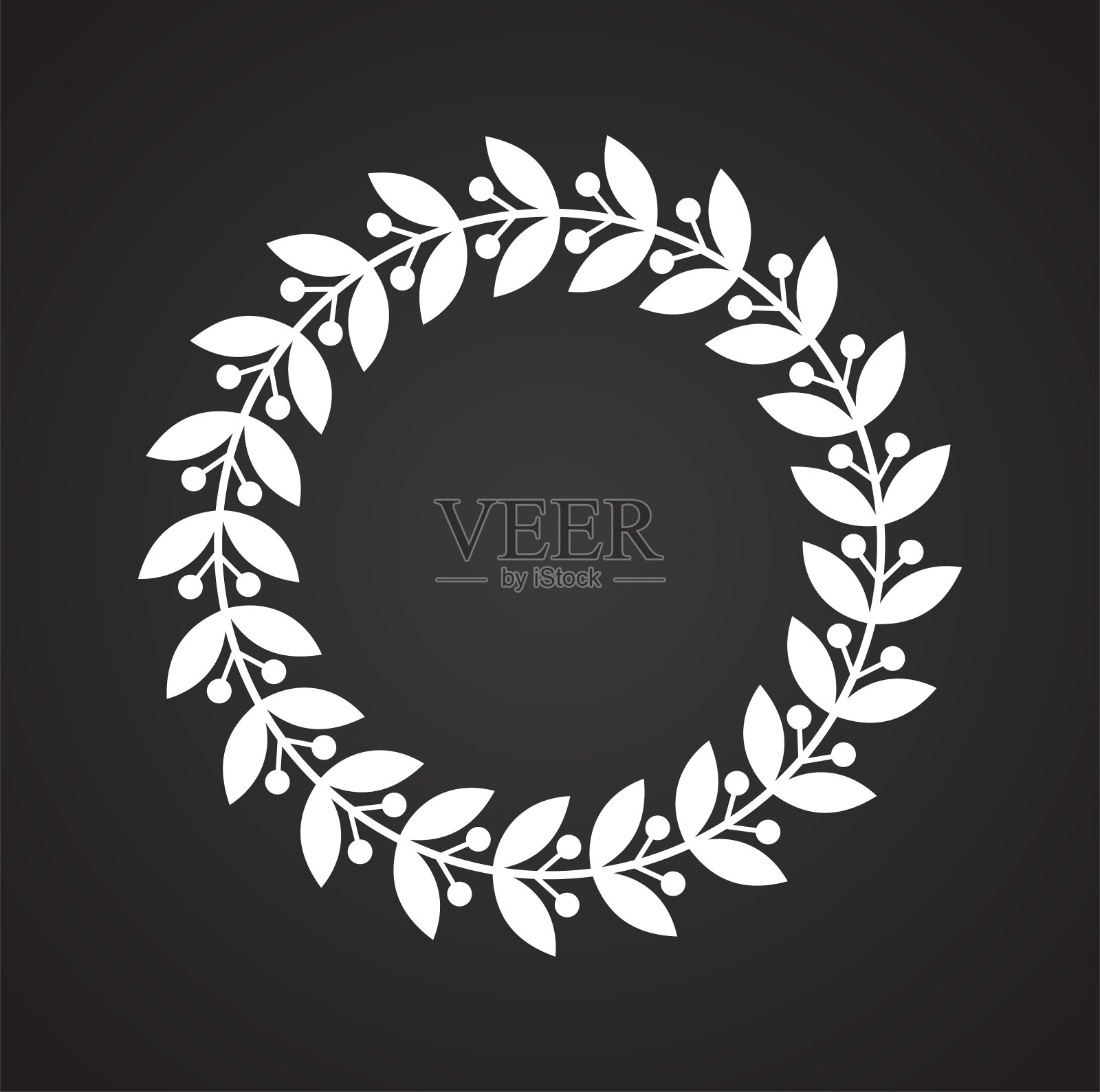 花环图标的背景图形和网页设计。简单的矢量信号。网站按钮或手机应用的互联网概念符号。设计元素图片