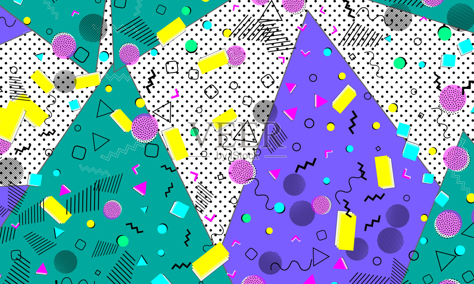 波普艺术色彩背景。插画图片素材