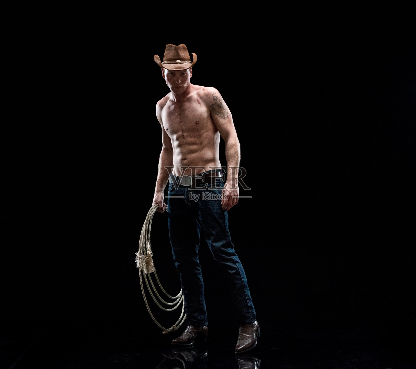 非常有吸引力的牛仔照片摄影图片