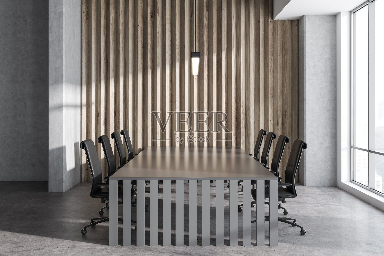 木制的办公室会议室内部照片摄影图片